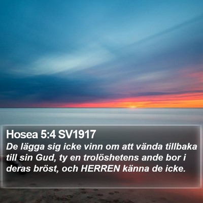 Hosea 5:4 SV1917 Bible Verse Image