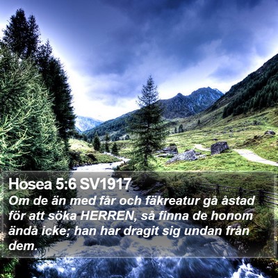 Hosea 5:6 SV1917 Bible Verse Image