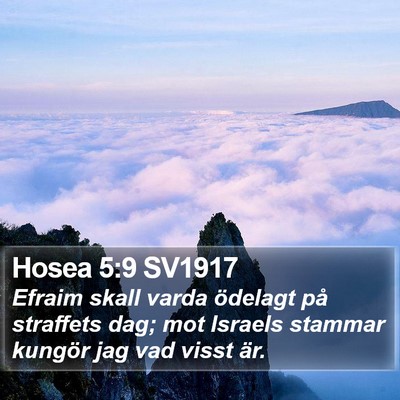Hosea 5:9 SV1917 Bible Verse Image