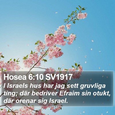 Hosea 6:10 SV1917 Bible Verse Image