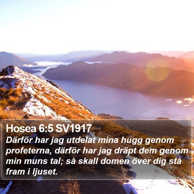 Hosea 6:5 SV1917 Bible Verse Image