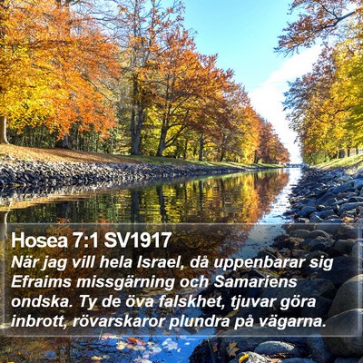 Hosea 7:1 SV1917 Bible Verse Image