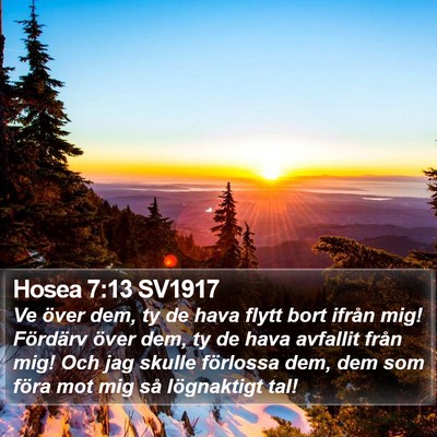Hosea 7:13 SV1917 Bible Verse Image