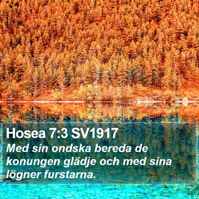 Hosea 7:3 SV1917 Bible Verse Image