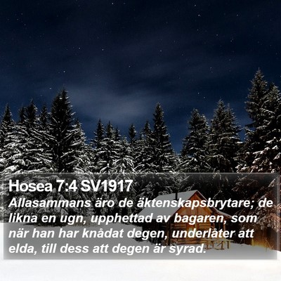 Hosea 7:4 SV1917 Bible Verse Image