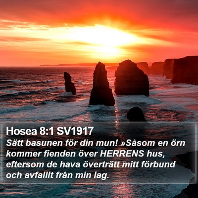 Hosea 8:1 SV1917 Bible Verse Image