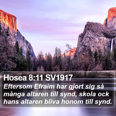 Hosea 8:11 SV1917 Bible Verse Image
