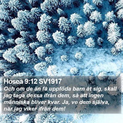 Hosea 9:12 SV1917 Bible Verse Image