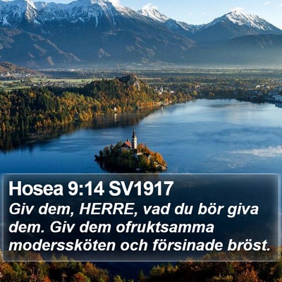Hosea 9:14 SV1917 Bible Verse Image