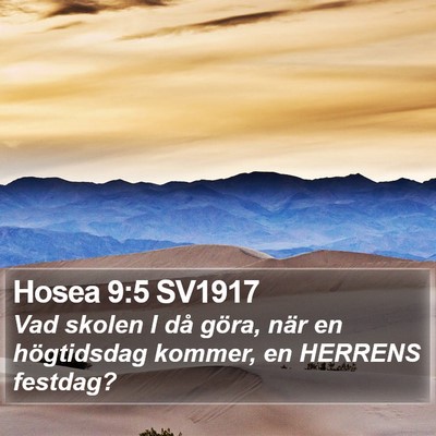 Hosea 9:5 SV1917 Bible Verse Image