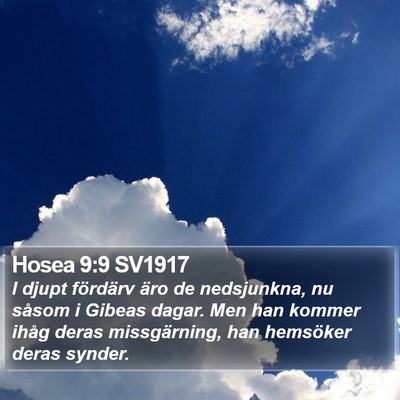 Hosea 9:9 SV1917 Bible Verse Image