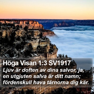 Höga Visan 1:3 SV1917 Bible Verse Image