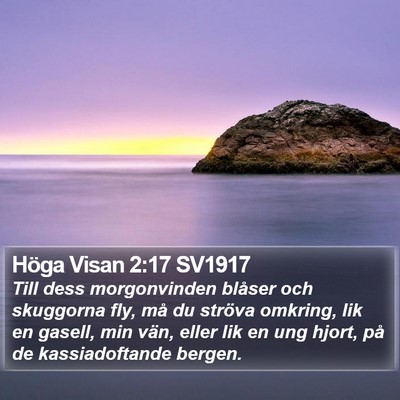 Höga Visan 2:17 SV1917 Bible Verse Image