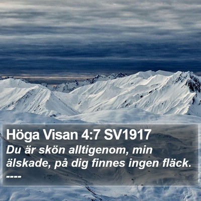 Höga Visan 4:7 SV1917 Bible Verse Image