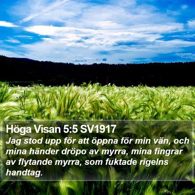 Höga Visan 5:5 SV1917 Bible Verse Image