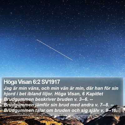 Höga Visan 6:2 SV1917 Bible Verse Image
