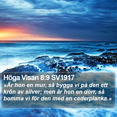 Höga Visan 8:9 SV1917 Bible Verse Image
