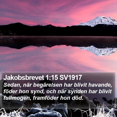 Jakobsbrevet 1:15 SV1917 Bible Verse Image