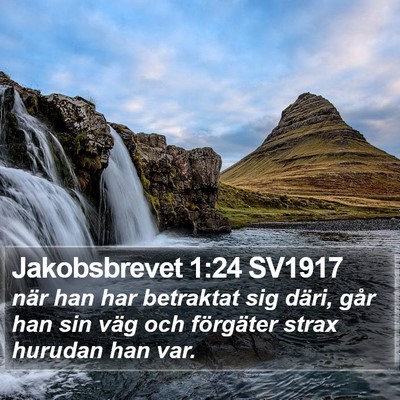 Jakobsbrevet 1:24 SV1917 Bible Verse Image