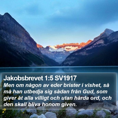 Jakobsbrevet 1:5 SV1917 Bible Verse Image
