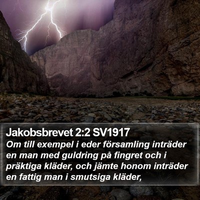 Jakobsbrevet 2:2 SV1917 Bible Verse Image