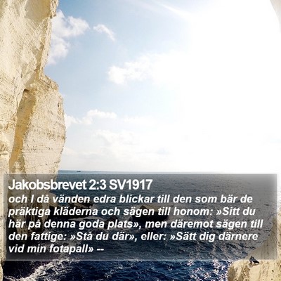 Jakobsbrevet 2:3 SV1917 Bible Verse Image