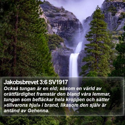 Jakobsbrevet 3:6 SV1917 Bible Verse Image