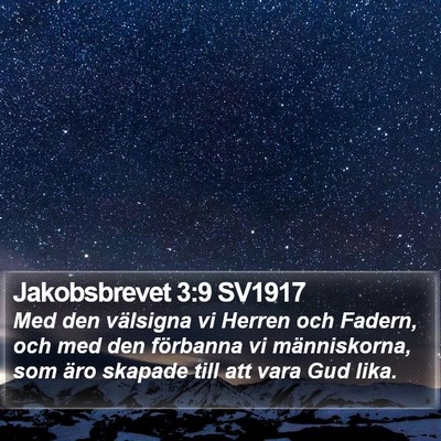 Jakobsbrevet 3:9 SV1917 Bible Verse Image