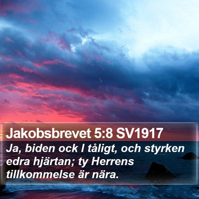Jakobsbrevet 5:8 SV1917 Bible Verse Image