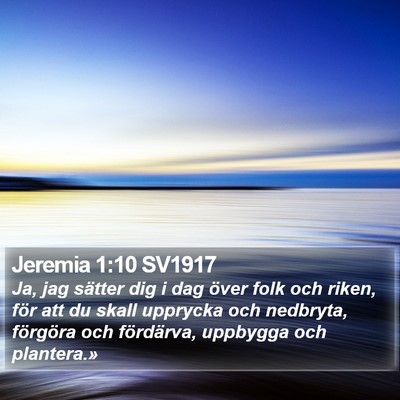 Jeremia 1:10 SV1917 Bible Verse Image