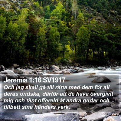 Jeremia 1:16 SV1917 Bible Verse Image