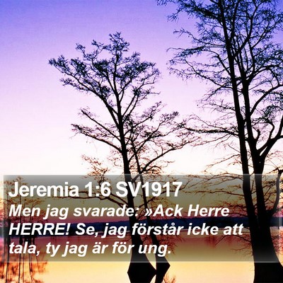 Jeremia 1:6 SV1917 Bible Verse Image