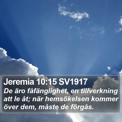 Jeremia 10:15 SV1917 Bible Verse Image