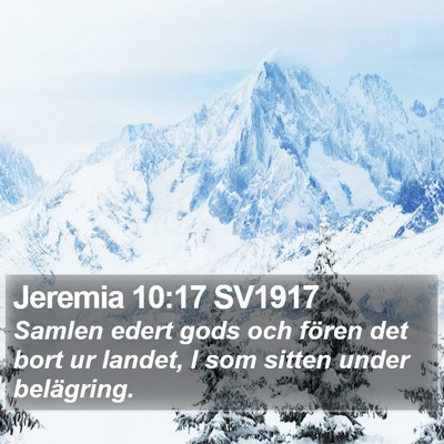 Jeremia 10:17 SV1917 Bible Verse Image