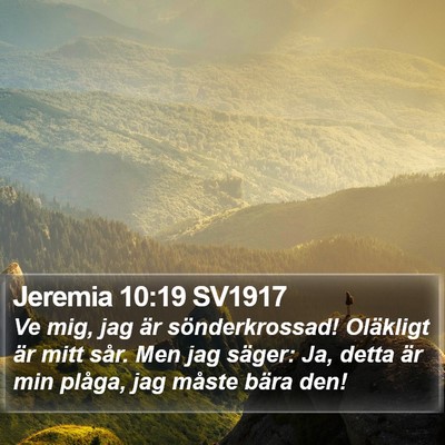 Jeremia 10:19 SV1917 Bible Verse Image