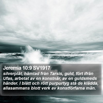 Jeremia 10:9 SV1917 Bible Verse Image