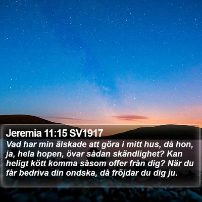 Jeremia 11:15 SV1917 Bible Verse Image