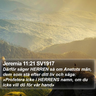 Jeremia 11:21 SV1917 Bible Verse Image
