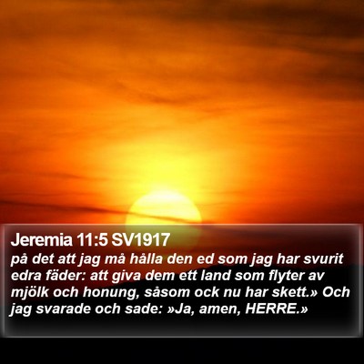 Jeremia 11:5 SV1917 Bible Verse Image