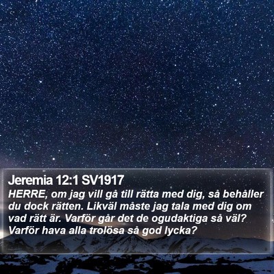 Jeremia 12:1 SV1917 Bible Verse Image