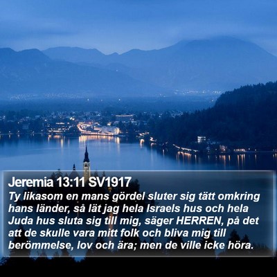 Jeremia 13:11 SV1917 Bible Verse Image