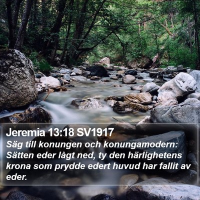 Jeremia 13:18 SV1917 Bible Verse Image