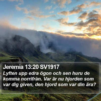 Jeremia 13:20 SV1917 Bible Verse Image