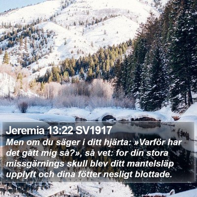 Jeremia 13:22 SV1917 Bible Verse Image