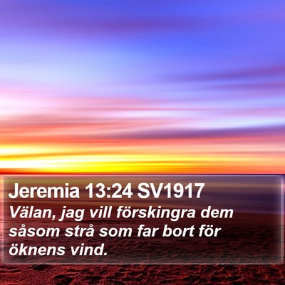 Jeremia 13:24 SV1917 Bible Verse Image