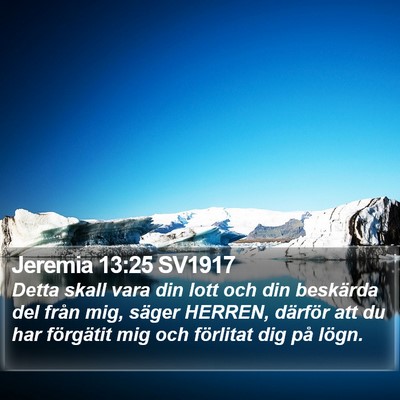 Jeremia 13:25 SV1917 Bible Verse Image