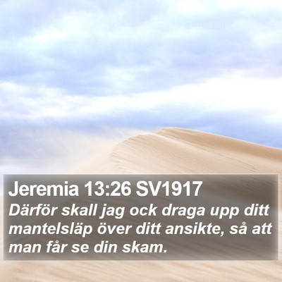 Jeremia 13:26 SV1917 Bible Verse Image
