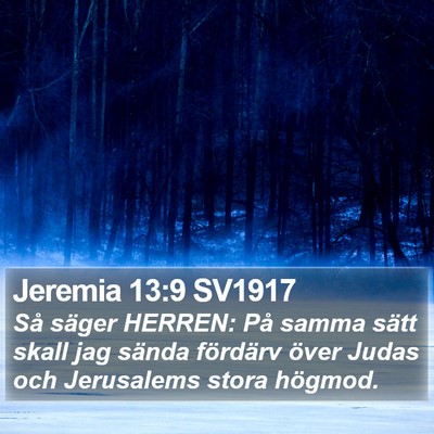 Jeremia 13:9 SV1917 Bible Verse Image