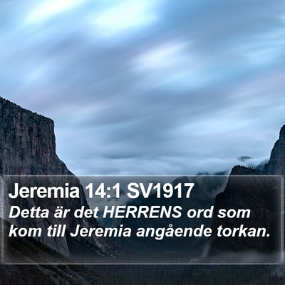 Jeremia 14:1 SV1917 Bible Verse Image