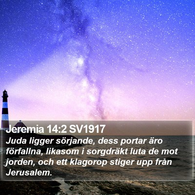Jeremia 14:2 SV1917 Bible Verse Image